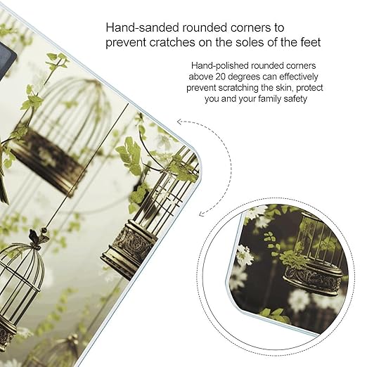 Birdcages and Birds Scale for Body Weight Accurate Digital Bathroom Scale Toughened Glass High Precision Scales Smart Weight Scales with Large LCD Backlight Display Weighing Machine