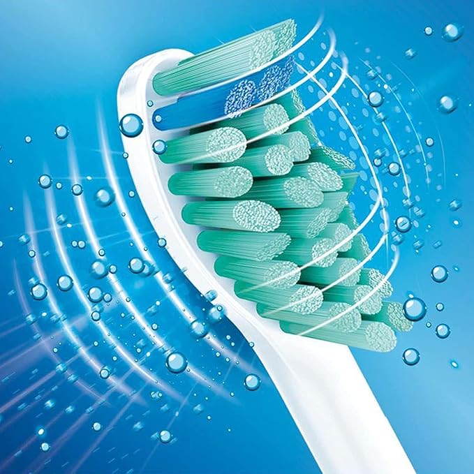 Philips Genuine Sonicare ProResults Replacement Toothbrush Heads 4-Pack White Standard Sonic Toothbrush Heads Model HX6014/07 – Effective Plaque Removal and Comfort