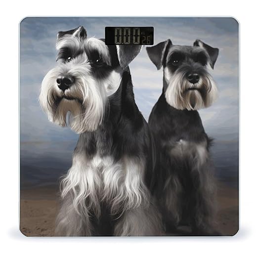 Animal Schnauzer Dog Bathroom Scale Weight Scale for Body WeightHighly Accurate Digital Weighing Machine Clear LED Display Digital Bathroom Body Scale 400lb/182kg