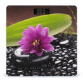 Purple Flower with Black StoneScale for Body Weight with LCD High Precision Weighing Scales Fashion Sturdy Tempered Glass Weight Scales Easy-to-Read Digital Bathroom Scale for Daily 400lb