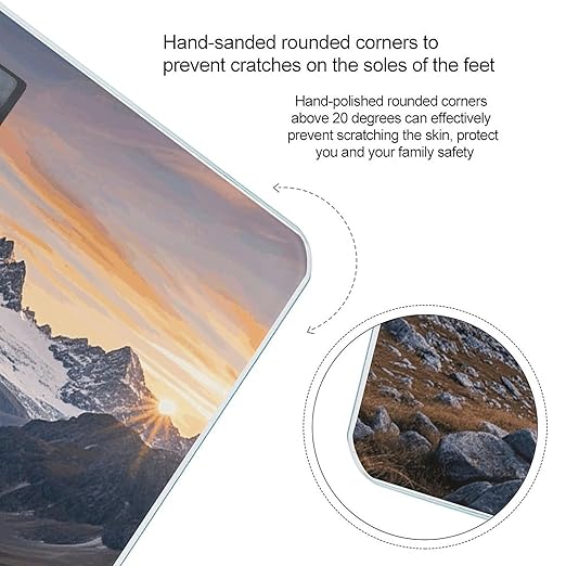 Sunrise Mountain Digital Bathroom Scale for Body Weight Weighing Scale with Backlit LCD Display High Precision Measurements &amp Measures Weight Up to 180kg
