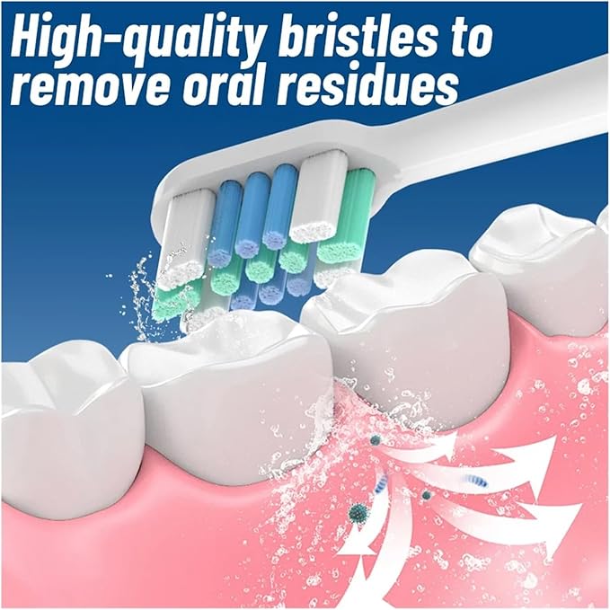 6PCS Replacement Brush Headsz Compatible for XIAOMI MIJIA T300/T500/T700 Sonic Electric Tooth Soft Bristle Caps Vacuum Package Nozzles(Care GN 6Pcs)