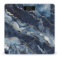 Marble Navy Blue Mixed Digital Bathroom Scale for Body Weight Weighing Scale with Backlit LCD Display High Precision Measurements &amp Measures Weight Up to 180kg