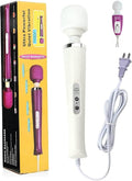 Powerful Electric Tool Back Massager Vibrating for Woman Sports Recovery Muscle Aches Pain Shoulder Neck Leg Hand Foot Massage Toy (White Big and Purple Mini Massage)