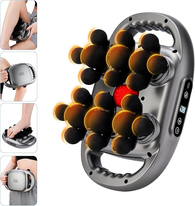 IeBilif Massage Gun 22 Head Foot Back Neck Shoulder Massager with Adjustable Multi-Modes &amp Intensities Fascia Gun for Athletes Birthday Gifts for Men