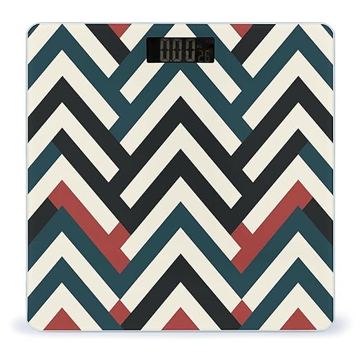 Zigzag Stripe Smart Scale for Body Weight Accurate Bathroom Scale with LED Display Digital Weight Scales Weighing Machine High Precision Scales for Bath Home