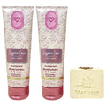 Bath &amp Body Works Aromatherapy Inspire Love Rose + Vanilla 2 Ultimate Hydration Body Creams with a Creamy Rose Bar Soap