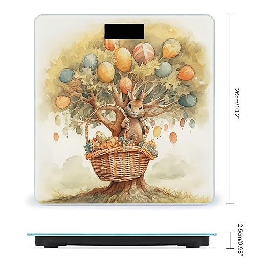 Rabbit on The Tree Smart Scale for Body Weight Accurate Bathroom Scale with LED Display Digital Weight Scales Weighing Machine High Precision Scales for Bath Home