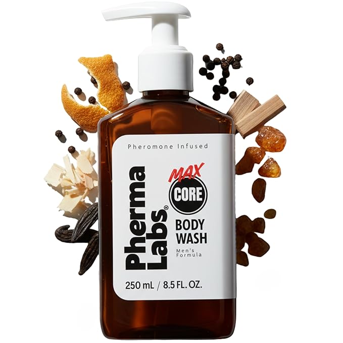 Pheromone Body Wash for Men – MAX CORE Attraction Formula to Turn Heads &amp Smell Irresistible – Fresh Masculine Scent – 8.5 oz