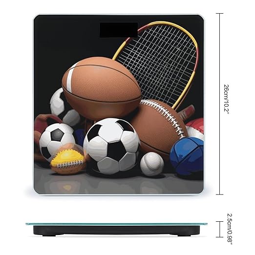Sports Themed Bathroom ScaleHighly Accurate Digital Weighing Machine for People Bright LED Display Weight Scale for The Aldult Home Use