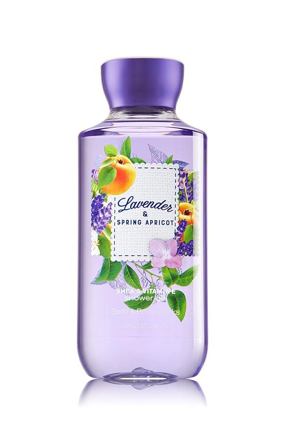Bath &amp Body Works Shea &amp Vitamin E Shower Gel Lavender &amp Spring Apricot