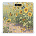 Sunflowers Print Bathroom Scale for Body Weight Bathroom Digital Electronic Weighing Scale with Back Lit LED Display Sturdy Tempered Glass Weight Watchers Scales 400lb