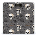 Skull and Lightning Scale for Body Weight Anti-Slip Tempered Glass Digital Bathroom Scales Clear LCD Display Weighing Scale Safe Rounded Corners Smart Scales