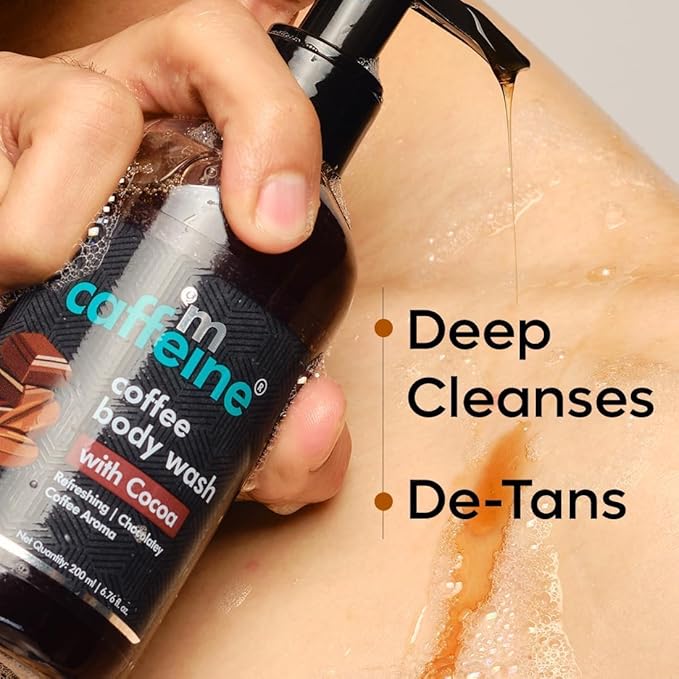 SENTA Coffee Body Wash with Cocoa | De-Tan &amp Deep Cleansing Shower Gel | Enriched with Vitamin E in Energizing Aroma of Chocolate Suitable for All Skin Types | For both Men &amp Women (200ml)