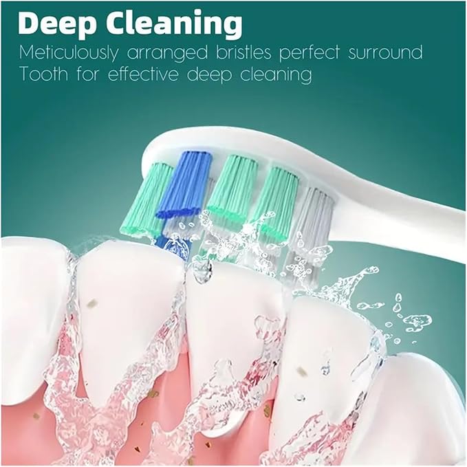 16-32pcs Replacement Toothbrush HeadsCompatible for 1100 2100 4100 4300 5100 5300 6100 6500 Brush Head(16pcs)