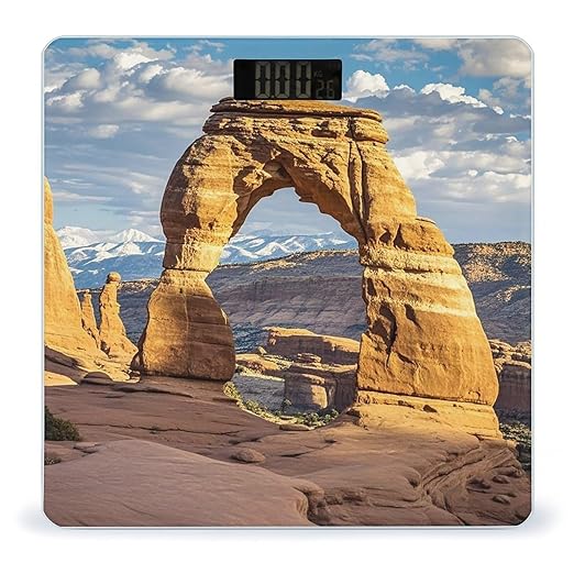 Arches National Park Scale for Body Weight Accurate Digital Bathroom Scale Toughened Glass High Precision Scales Smart Weight Scales with Large LCD Backlight Display Weighing Machine