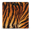 Tiger Striped Pattern Bathroom Scale for Body Weight LCD Display Digital Bathroom Scale Tempered Glass Bathroom Weight Scales Fashion Smart Scales for Home Bedroom 400 Lb