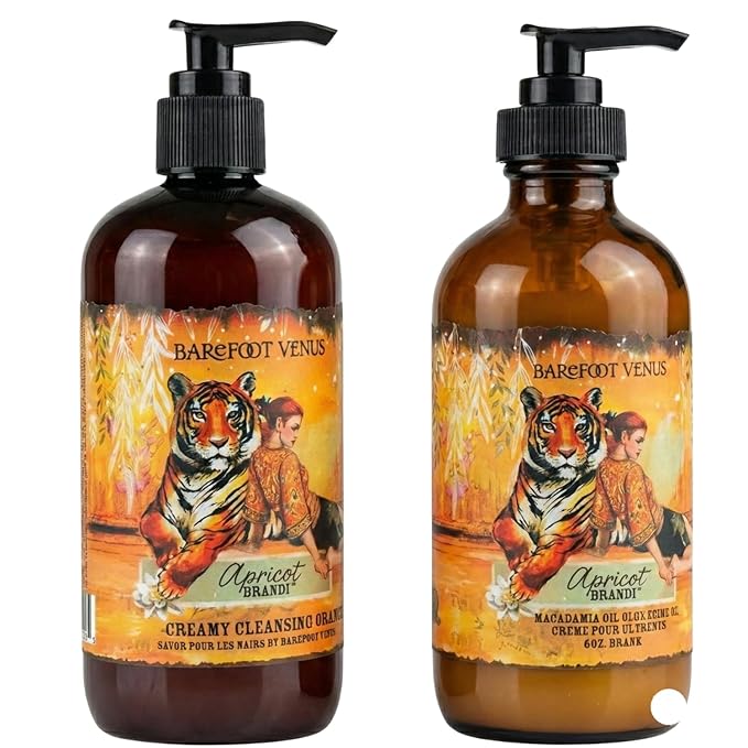 Barefoot Venus Creamy Cleansing Wash and Body Cream Bundle (Apricot Brandy)