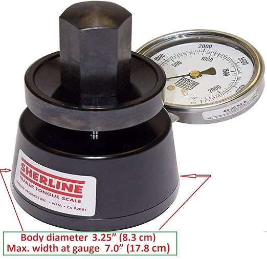 Sherline Hydraulic Tongue Weight Scale (5781) DISPLAYS Both 0-5000lb and 0-2250 Kg. Very Stable