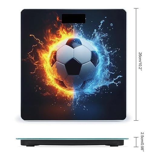 Digital Bathroom Weighing Scale Energy Saving Scale Smart Scale for Body Weight Water and Fire Soccer Ball