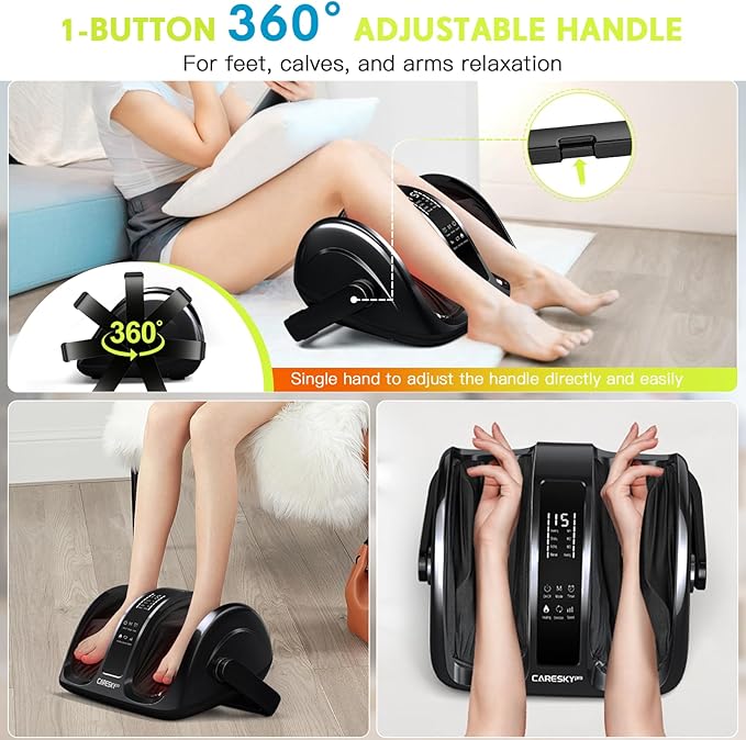 Foot Massager for Neuropathy FSA Eligible HSA Feet Massager with Heat 3-Heating for Circulation and Pain Relief Deep Kneading Rolling for Calf-Feet-Arm Relaxation Plantar Fasciitis