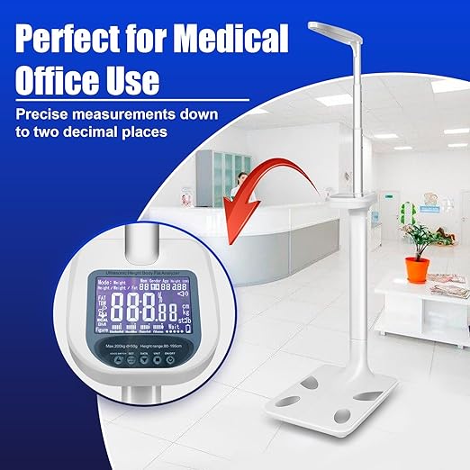 Non-Slip Bathroom Scales for Weight 450LBS Loading Capacity 13.3*17.6*81.4in Digital Body Fat Scale precision Healthy Physician Scale Keep Body Healthy Measure Body Fat Waterproof Bathroom Scale