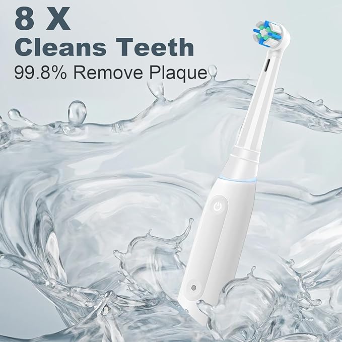 8 Pcs IO Replacement Heads Compatible with Oral B IO 2/3/4/5/6/7/8/9/10/Deep Clean Series Electric Toothbrushes Medium Softness Brush Heads Compatible with Oral B iO (Black)