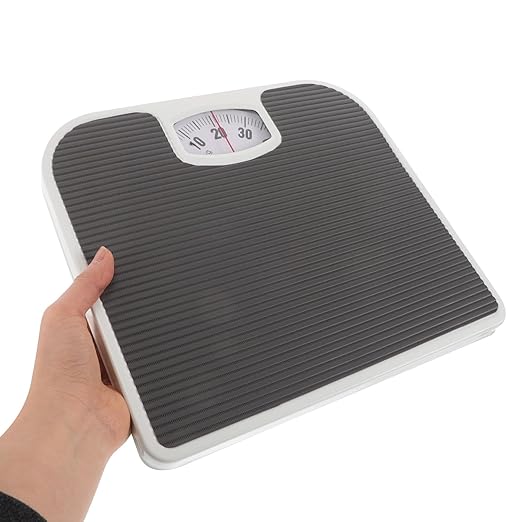 Mechanical Body Weight Scale Gray Accurate Analog Bathroom Scale for Home Health Monitoring with Dial for Adults and Women