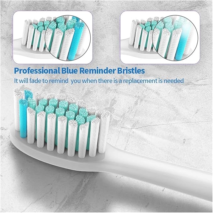 Electric Toothbrush Head Replaceable Sonic Suitable Compatible for 's Brush(Black 20pc)