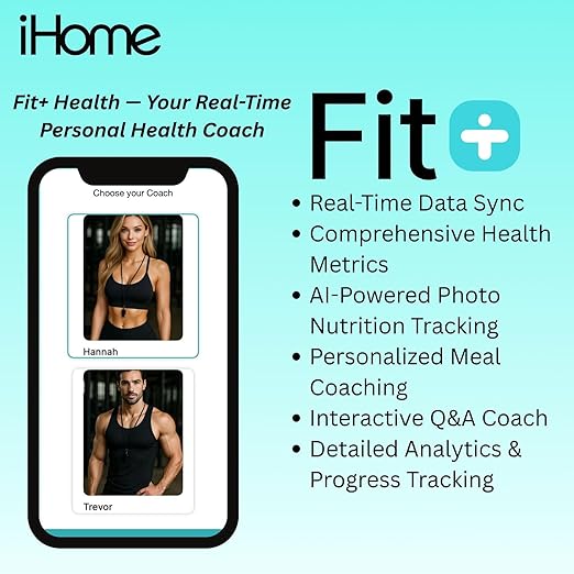 iHome Digital WiFi Smart Scale for Body Weight Weight Scale Including BMI Body Fat Muscle Mass Batteries Included (Black Smart WiFi)