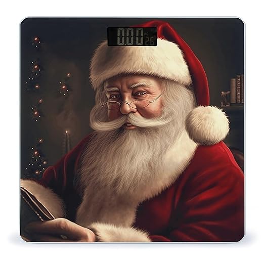 Christmas Santa Weight Scale for Body Weight Digital Bathroom Scale High Capacity Accurate Digital Weighing Scales and Easy-to-Read on Backlit LCD Display Scales