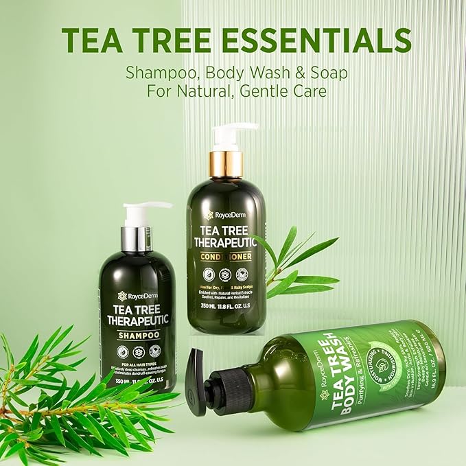 Roycederm Antifungal Body Wash &amp Soap Antibacterial Tinea Versicolor Tea Tree Body Wash Back Acne Folliculitis For Jock Itch Athletes Foot Body Odor Ringworm