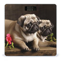 Puppys PugScale for Body Weight with LCD High Precision Weighing Scales Fashion Sturdy Tempered Glass Weight Scales Easy-to-Read Digital Bathroom Scale for Daily 400lb