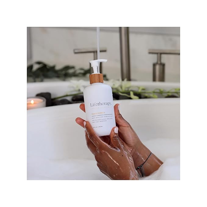 Lifetherapy 3-in-1 Body Wash Bubble Bath &amp Hand Wash – Transformed | Clean Skin-Loving Formula | Vegan &amp Gluten Free | Nourishing &amp Revitalizing | Free From Parabens Sulfates &amp Phth