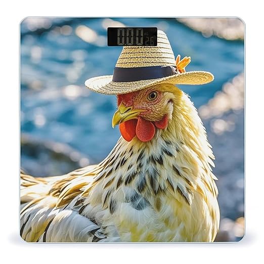 Chicken with Hat Smart Scale for Body Weight Accurate Bathroom Scale with LED Display Digital Weight Scales Weighing Machine High Precision Scales for Bath Home