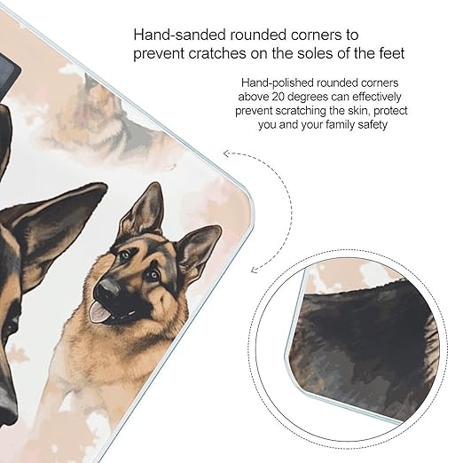 Digital Bathroom Scale for Body Weight Scale with Bright LCD Display High Accuracy Step-On Technology Auto On/Off German Shepherd Dog Lovers Digital Scales 400 Lbs /180kg