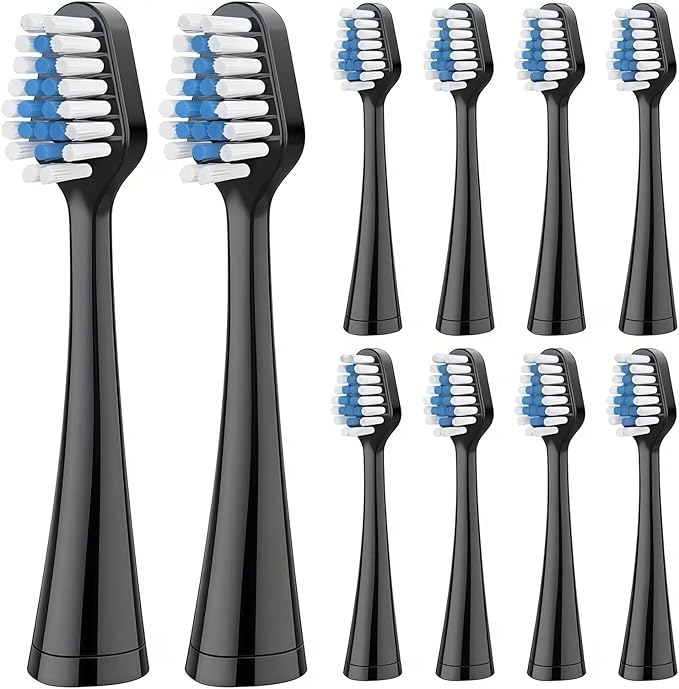 Replacement Toothbrush Compatible with AquaSonic Duo Series Heads Electric Toothbrush Head Accessories(5PCS Black)