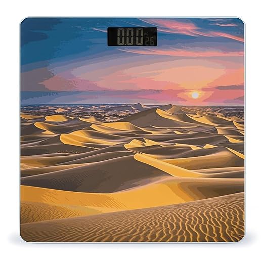 Desert Landscape Scale for Body Weight Digital Bathroom Scale Accurate Smart Weight Scales with Large Display Weighing Machine High Precision Scales