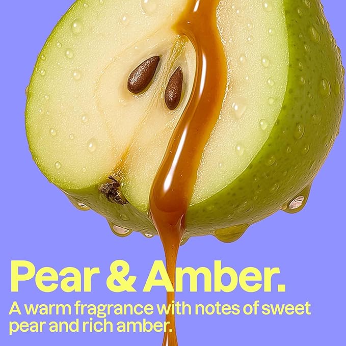 ATTITUDE Body Wash EWG Verified Shower Gel Dermatologically Tested Plant and Mineral-Based Vegan Personal Care Products Pear &amp Amber Scent 16 Fl Oz (Pack of 6)