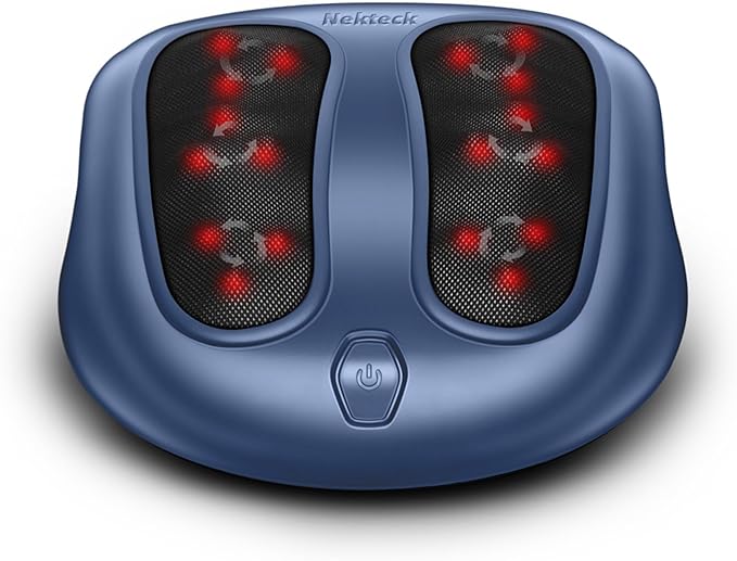 Nekteck Foot Massager with Heat Shiatsu Foot Massager for Neuropathy Plantar Fasciitis Electric Heated Foot Massage Machine for Pain Relief and Circulation Gifts for Man Woman Her Him Birthday