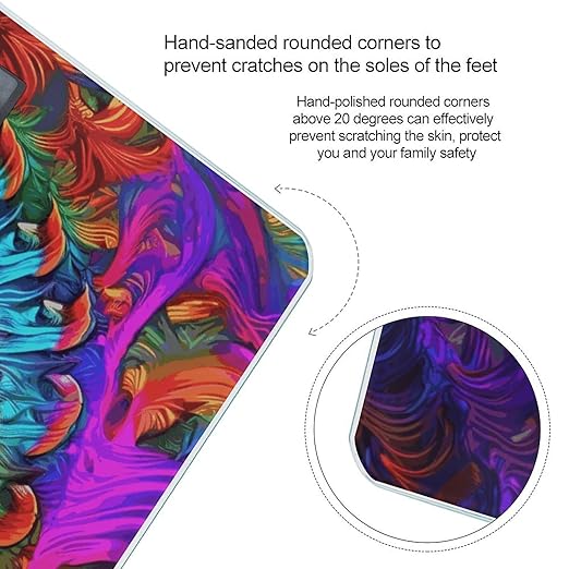 Psychedelic Eyes Scale for Body Weight Sturdy Tempered Glass Weighing Scales with LCD Display Accurate Digital Bathroom Scale Convenient Body Fat Smart Scales 400lb