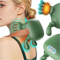 Neck Massager Neck and Back Massager with Heat &amp 4D Kneading Shiatsu Deep Tissue Wireless Massager for Shoulder Cervical Pain Relief Portable Rechargeable for Home Office (Green)