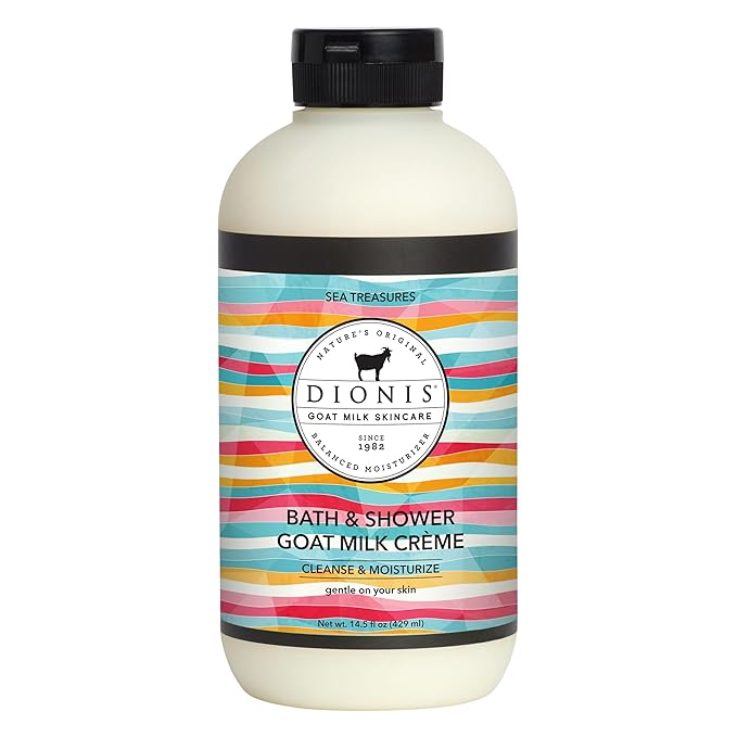 Dionis Goat Milk Bath Soap &amp Liquid Shower Crème Sea Treasures 14.5oz (Pack of 1)