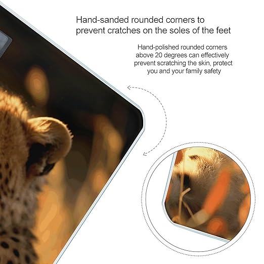 Cheetah Love Digital Bathroom Scale for Body Weight Weighing Scale with Backlit LCD Display High Precision Measurements &amp Measures Weight Up to 180kg