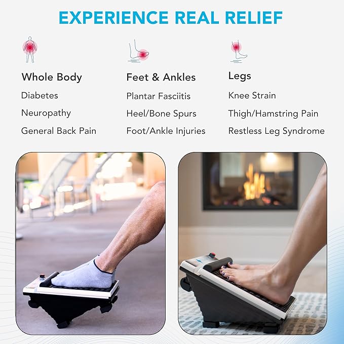 MedMassager Foot Massager Plus | Deep Tissue Massage Therapy at-Home Massager Dual Speed Portable &amp Compact Fast Relief from Neuropathy Improves Blood Circulation MMF07