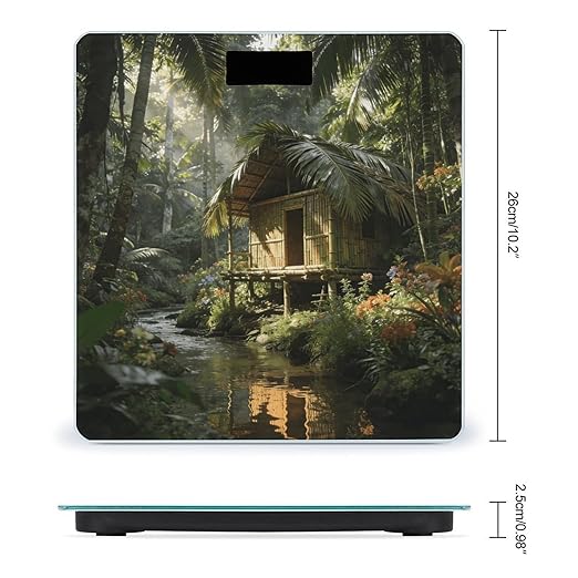 Forest House Smart Scale for Body Weight Digital Bathroom Scale Toughened Glass Weight Scale with Large LCD Backlight Display High Precision Scales Weighing Machine