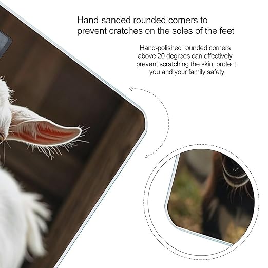 Cute Goat Smart Scale for Body Weight Accurate Bathroom Scale with LED Display Digital Weight Scales Weighing Machine High Precision Scales for Bath Home