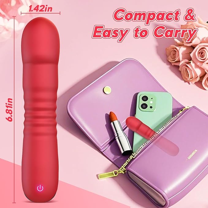 Portable Vibrating Massager -Clitioral Sucker Relaxes Muscles Viboators Toy 7 Modes Couples - for Body and Back Foot Silent Personal for Sports Massage Adult Tools Relaxation 1104Q4 (red)