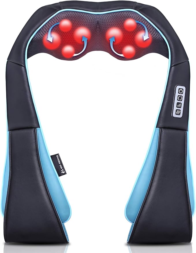 Mo Cuishle Shiatsu Neck Massager for Pain Relief – Deep Kneading Back Shoulder Massage with Heat – Ideal for Valentine’s Day Christmas Mother's Day Father's Day Gifts for Men Women Mom Dad Her Him