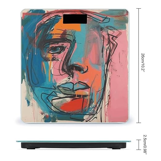 Face and Color Scale for Body Weight Precision Bathroom Weighing Scales with Back Lit LCD Display Sturdy Tempered Glass Body Weight Scales Digital Bathroom Scale 400lb
